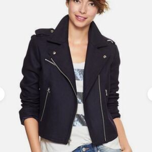 Banana Republic Black Suede Moto Jacket